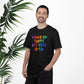 Bespattered Facade Rainbow Wake Up Colorful LGBTQ+ Pride Premium Unisex Comfort Colors Garment Dyed 100% Cotton T-Shirt