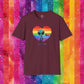 Bespattered Facade Rainbow Extraterrestrial Pride Unisex Softstyle T-Shirt