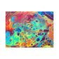 Bespattered Facade Rainbow Rings Stretched Matte Canvas Art Prints | Multiple Sizes
