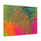 Bespattered Facade Neon Puddle Stretched Matte Canvas Art Prints | Multiple Sizes