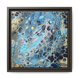 Bespattered Facade Fluid Art Abstract Painting Framed Canvas Art Print | 4 Frame Colors | Multiple Sizes