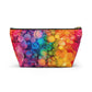 Bespattered Facade Rainbow Ink Dots Accessory Pouch With T-Bottom | 2 Sizes
