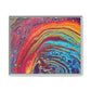 Bespattered Facade Rainbow Rings Framed Canvas Art Print | 3 Frame Colors | Multiple Sizes