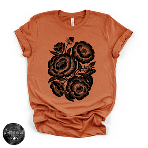 Black Roses Tee | Gothic Floral Graphic T-Shirt