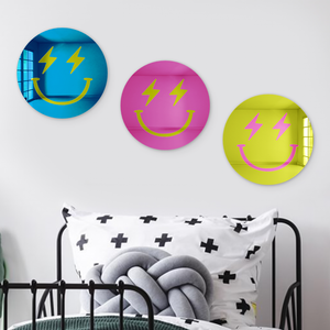 Bundle | Happy Faces With Lightning Bolt Eyes 3-Piece Multicolor Set