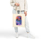 Bespattered Facade Rainbow Eat the Rich Orcas Canvas Tote Bag Reusable Carryall
