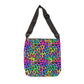 Bespattered Facade Candy Coated Neon Leopard Adjustable Tote Bag | 2 Sizes