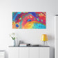 Bespattered Facade Rainbow Galaxy Stretched Matte Canvas Art Prints | Multiple Sizes