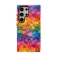 Bespattered Facade Rainbow Ink Circles Tough Case