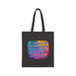 Bespattered Facade Rainbow "Cause a Scene" Canvas Tote Bag Reusable Carryall
