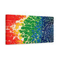 Bespattered Facade Rainbow Seaside Stretched Matte Canvas Art Prints | Multiple Sizes