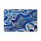 Bespattered Facade Fluid Art Abstract Painting Stretched Matte Canvas Art Prints | Multiple Sizes