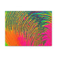 Bespattered Facade Neon Puddle Stretched Matte Canvas Art Prints | Multiple Sizes