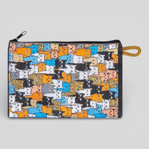 Cute Kittens Pattern Woven Zipper Coin Purse