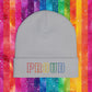 Bespattered Facade Rainbow Proud LGBTQ+ Pride Embroidered Knit Beanie