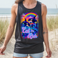 Bespattered Facade Whimsical "Eat the Rich" Orcas Unisex Jersey Tank