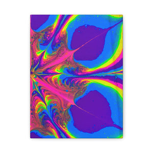 Bespattered Facade Fluid Art Abstract Painting Stretched Matte Canvas Art Prints | Multiple Sizes