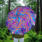Bespattered Facade Trippy Rainbow Foldable Umbrella — Compact Semi-Automatic Rain Parasol