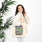 Bespattered Facade Rainbow "Lobotomy" Canvas Tote Bag Reusable Carryall