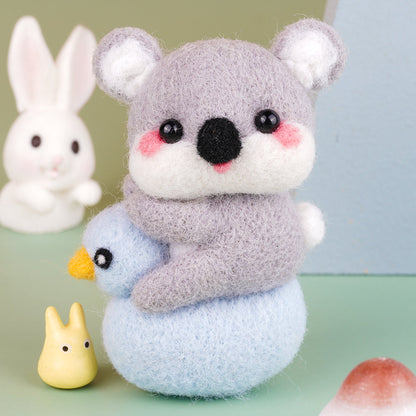 Koala Needle Felting Kit. Wizardi DIY Wool Craft Kit F07N8-W284