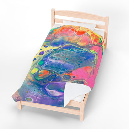 Bespattered Facade Unicorn Velveteen Plush Blanket | 3 Sizes