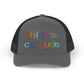 Childless Cat Dude Rainbow Embroidered Snapback Trucker Cap (10 Hat Colors)