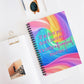Bespattered Facade Rainbow "Keep Trying" Spiral Notebook - Lined Pages