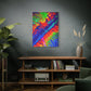 Bespattered Facade Fluid Art Abstract Painting Stretched Matte Canvas Art Prints | Multiple Sizes