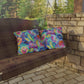Bespattered Facade Colorful Flowers UV-Resistant Outdoor Pillows | 4 Sizes