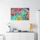 Bespattered Facade Rainbow Rings Stretched Matte Canvas Art Prints | Multiple Sizes