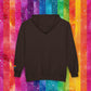 Bespattered Facade Rainbow LGBTQ+ Pride Embroidered Full-Zip Hoodie