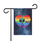 Bespattered Facade Rainbow Extraterrestrial Pride Garden Flag