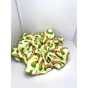 Rainbow Clover St Patrick's Day Scrunchie