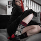 Evil AF Baphomet Crew Socks