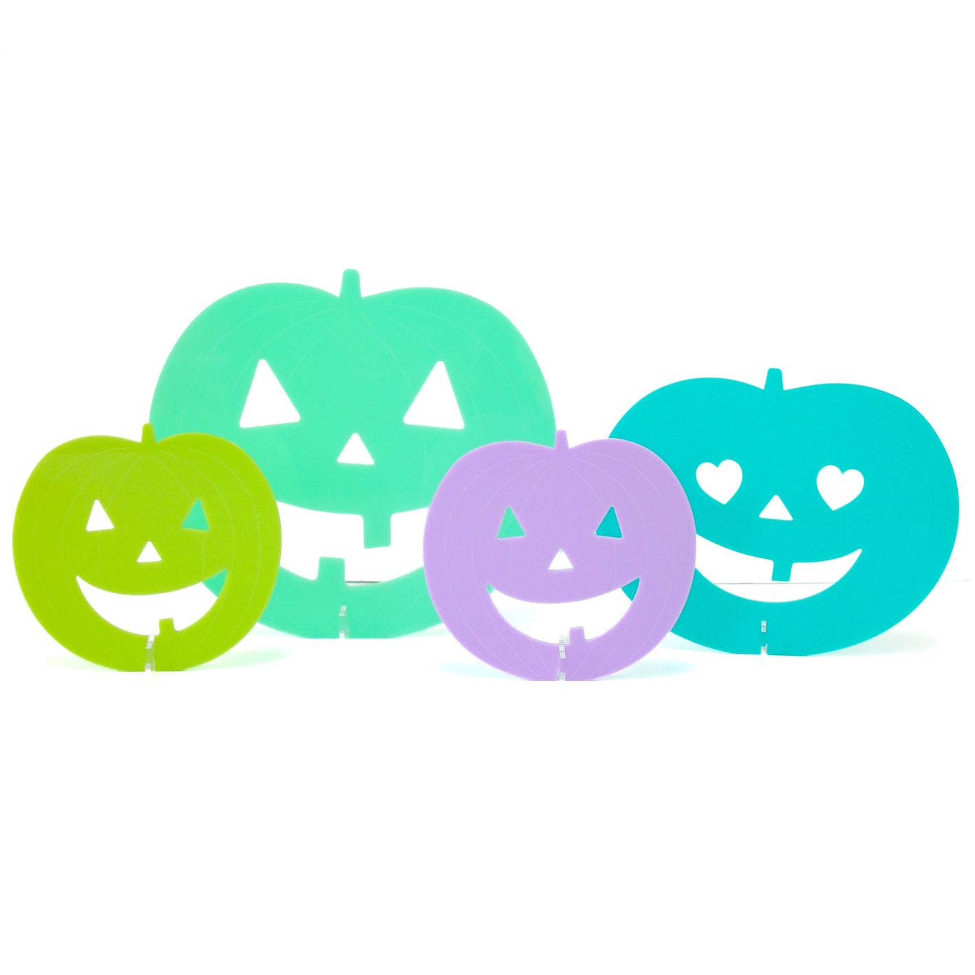 Acrylic Jack o’Lanterns - blue set