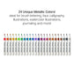 Acrylic Paint Markers, Brush Tip 24 Metallic Colors