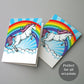 Rainbow Unicorn Greeting Cards, Set of 24