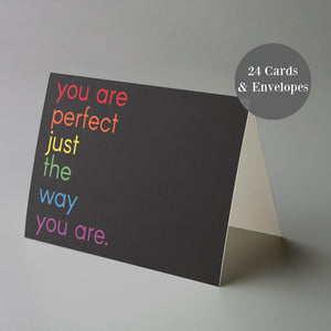Perfect The Way You Are Pride Greeting Cards, Set of 24