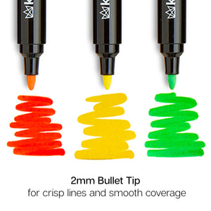Acrylic Paint Markers 12 Assorted Colors