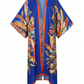 Vibrant Feather Print Kimono