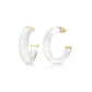 Small Illusion Lucite Hoop Earrings in Neutrals