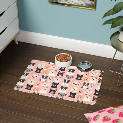 Bespattered Facade "I'm Here With My Posse" Pet Food Mat