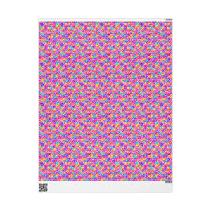 Bespattered Facade Rainbow Hearts Wrapping Paper | Three Sizes | Glossy or Matte