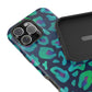 Bespattered Facade Emerald Leopard Impact-Resistant Case