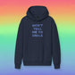 Glitter Print "Don't Tell Me To Smile" Oversized Fleece Hoodie