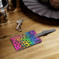 Bespattered Facade Neon Leopard Saffiano Polyester Luggage Tag