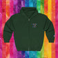 Bespattered Facade Protect the Dolls LGBTQ+ Pride Trans Support Embroidered Full-Zip Hoodie