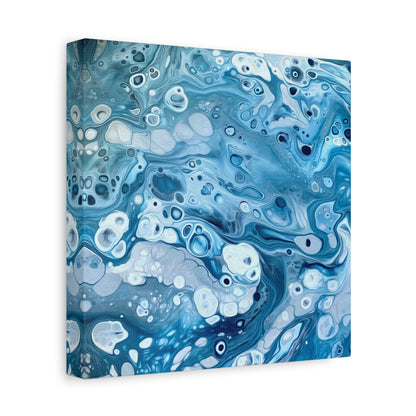 Bespattered Facade Fluid Art Abstract Painting Stretched Matte Canvas Art Prints | Multiple Sizes