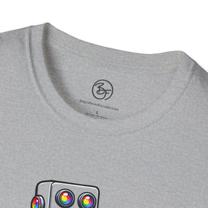 "BTS at Bespattered Facade" Rainbow Robot Unisex Softstyle T-Shirt