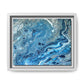 Bespattered Facade Blue Marble Framed Canvas Art Print | 3 Frame Colors | Multiple Sizes